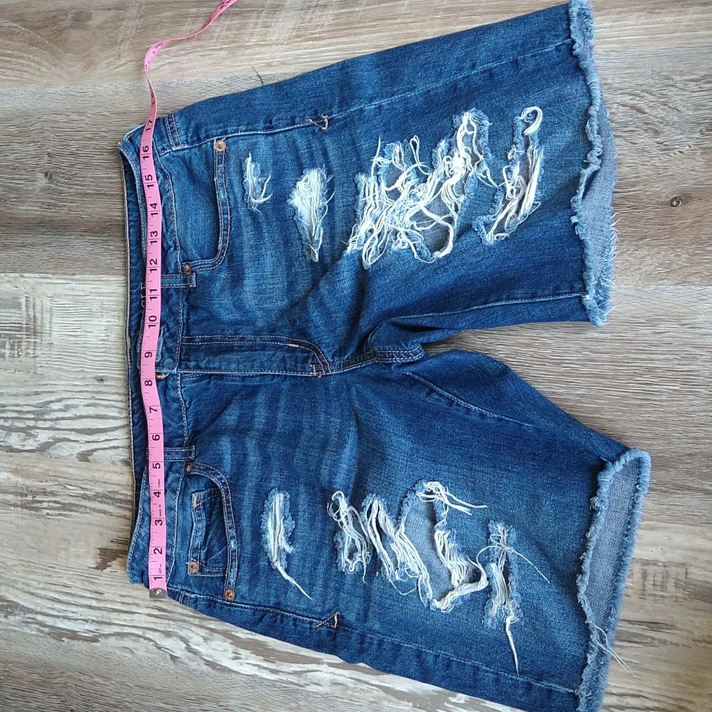 American Eagle blue jean shorts, size 10